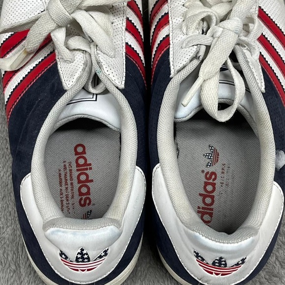 Adidas Superstar The American Flag Color Red White Blue G56825 Leather Mens 10.5 - Picture 6 of 8